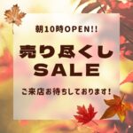 売り尽くしSALE🎊
