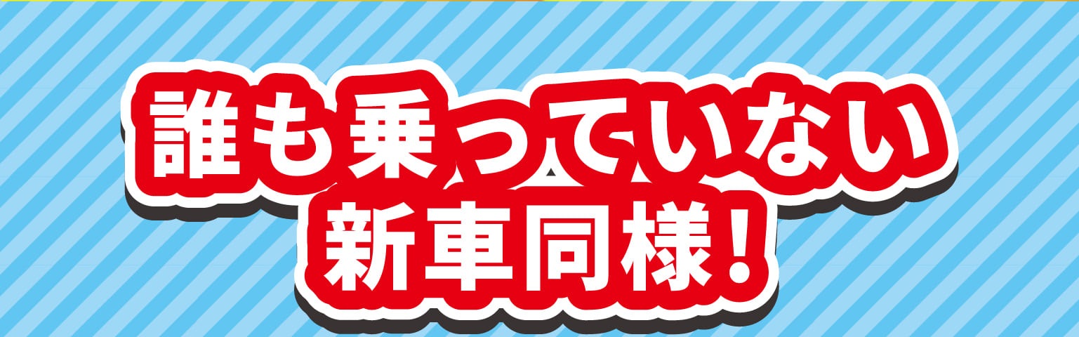 誰も乗っていない新車同様!